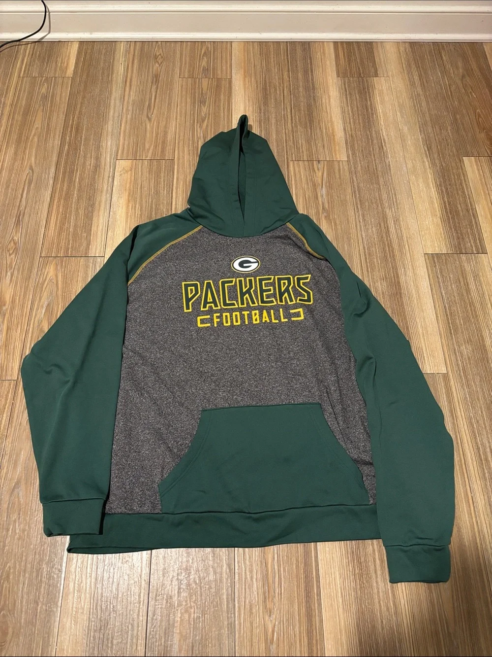 Fanatics Green and Gray Green Bay Packers Crewneck Hoodie